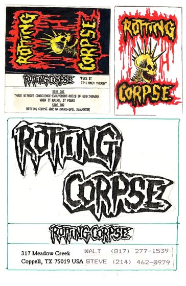 Original demo artwork and tape layouts, turned upright.