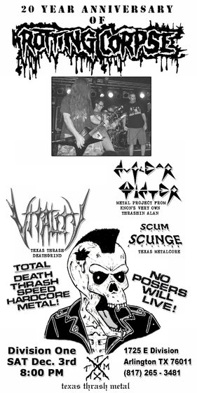 Twenty years of Rotting Corpse, December 3rd 2005.