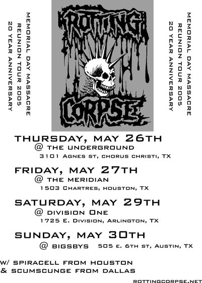 The Memorial Day Massacre reunion tour, May 2005.