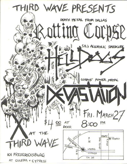 Third Wave presents Rotting Corpse, Helldogs and Devastation &mdash; Friday, March 27th.