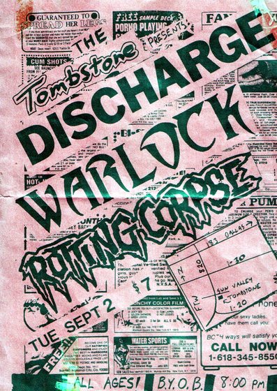 Discharge and Warlock at the Tombstone Factory.
